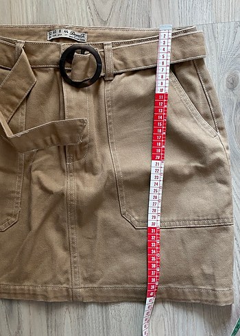 40 Beden Kemerli Mini Etek