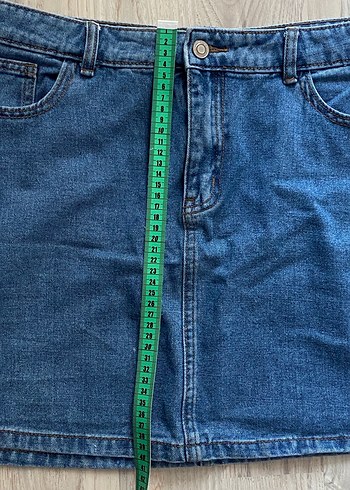 44 Beden Mavi Denim Mini Etek