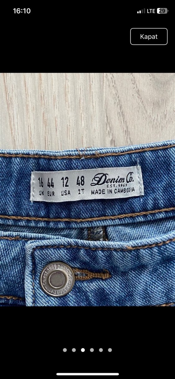 Mavi denim etek - Görsel 3