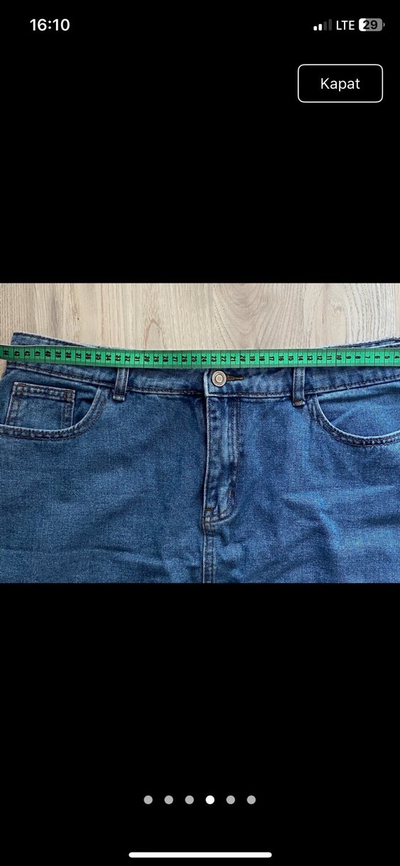 Mavi denim etek - Görsel 4