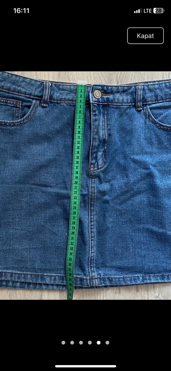 Mavi denim etek - Görsel 5