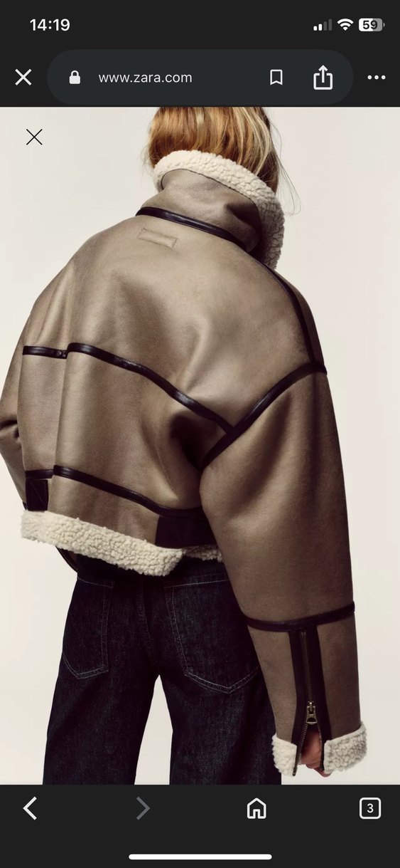 Kürk Detaylı Haki Deri Kadın Ceket - Görsel 4