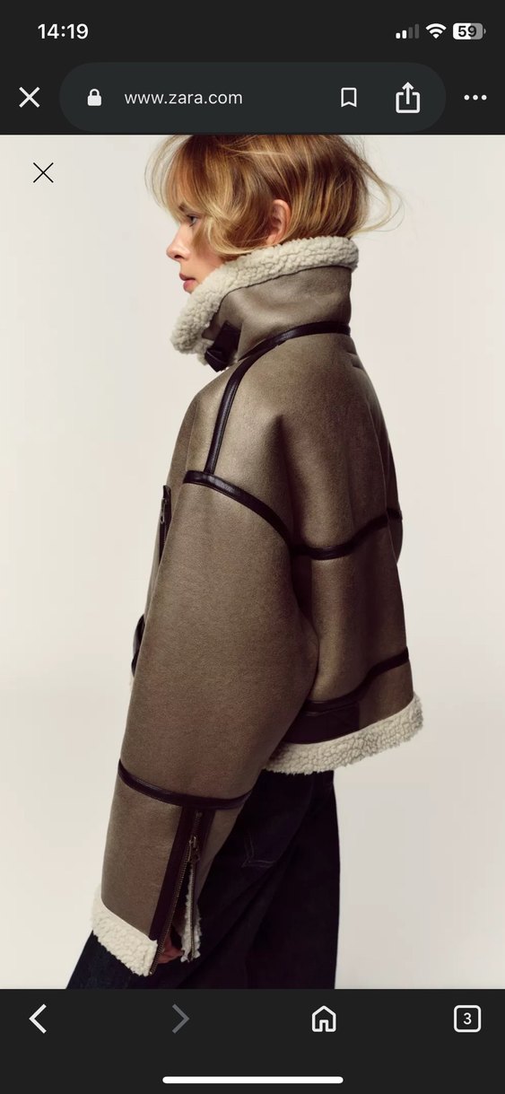 Kürk Detaylı Haki Deri Kadın Ceket - Görsel 5