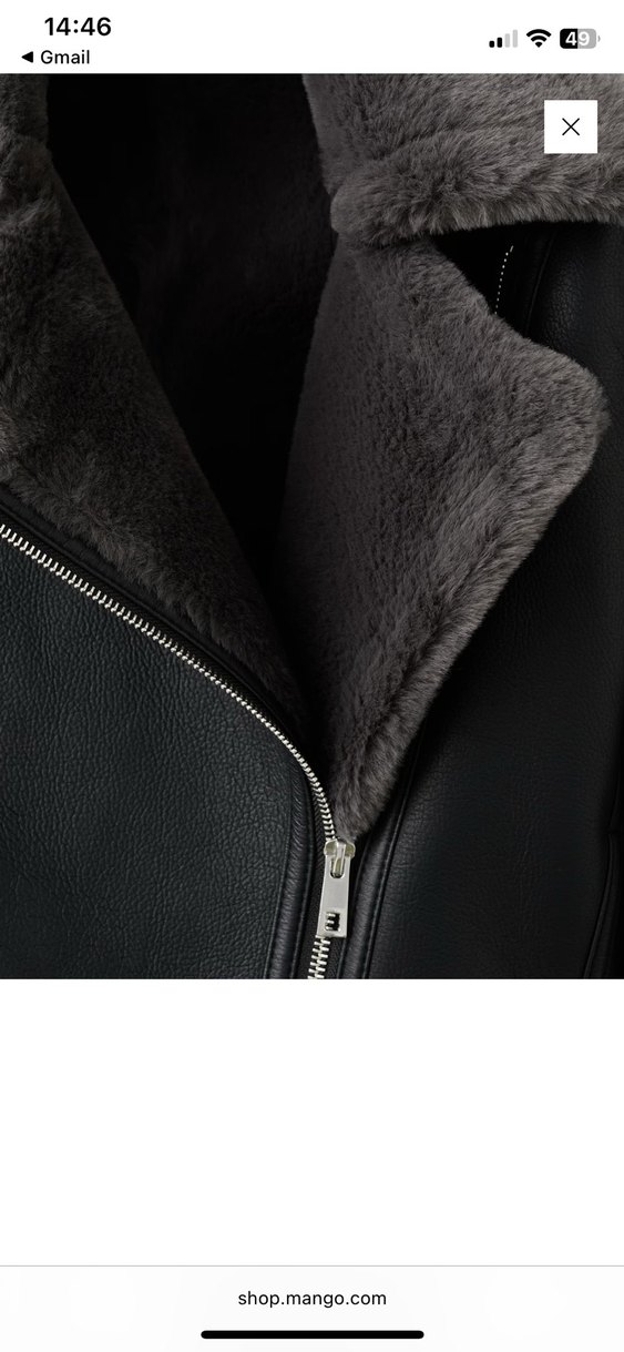 Deri Acı Kahve Biker Ceket, Fermuarlı, Midi Boy - Görsel 2