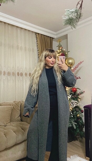 Şal Yaka Uzun Hırka