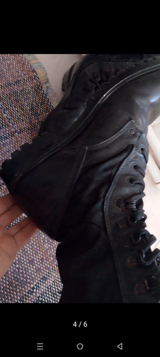 Siyah Bağcıklı Minimalist Goth Erkek Bot - Görsel 5