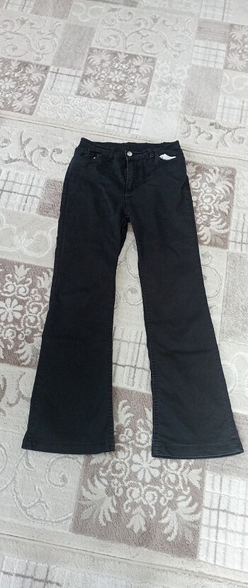 Siyah keten pantolon 