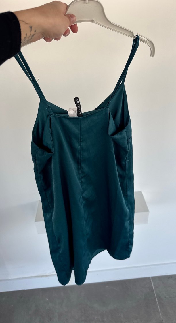 Mini saten elbise - Görsel 3