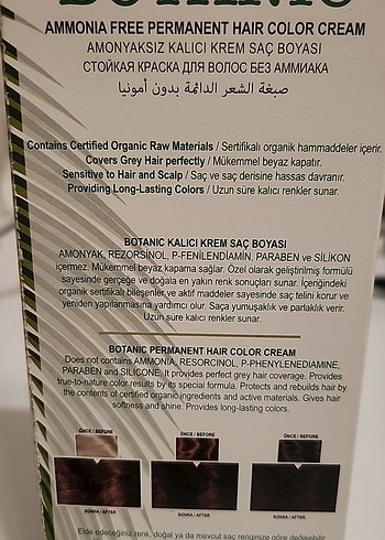 Botanic 7.0 Yoğun Kumral Amonyaksız Saç Boyası - Görsel 3