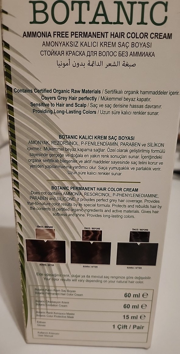 Botanic 7.0 Yoğun Kumral Amonyaksız Saç Boyası - Görsel 4