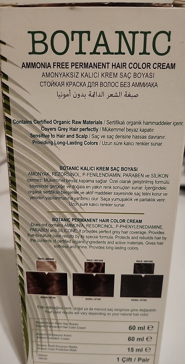 Botanic 7.0 Yoğun Kumral Amonyaksız Saç Boyası - Görsel 3