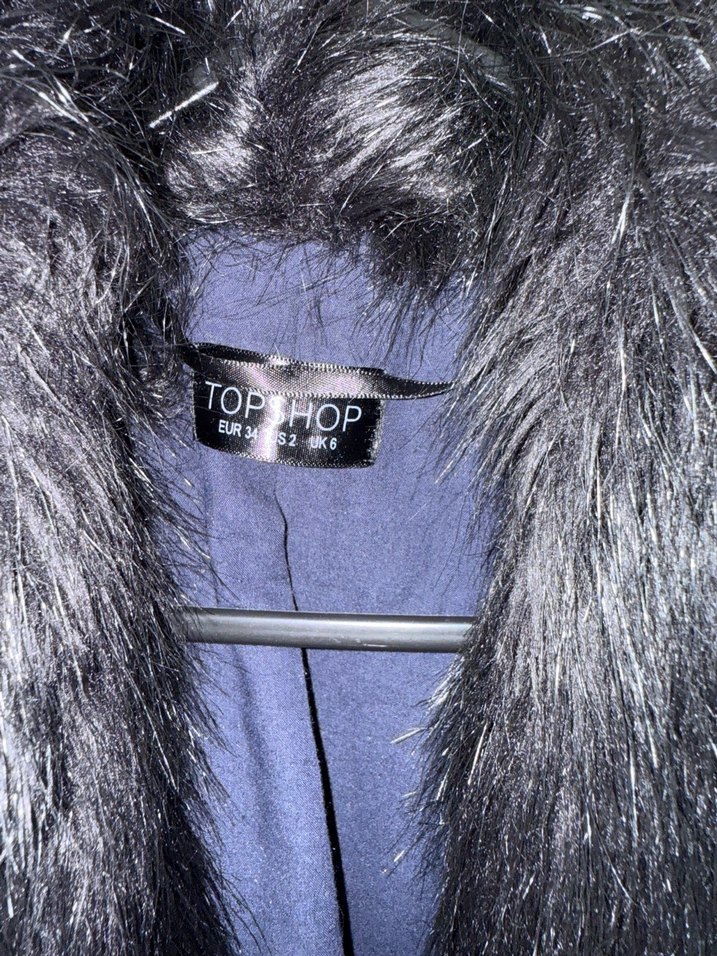 Kürk Detaylı Gri Kareli Midi Kadın Kaban - Görsel 4