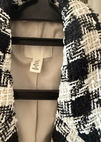 Gri Ekoseli Kadın Blazer Ceket - Görsel 5