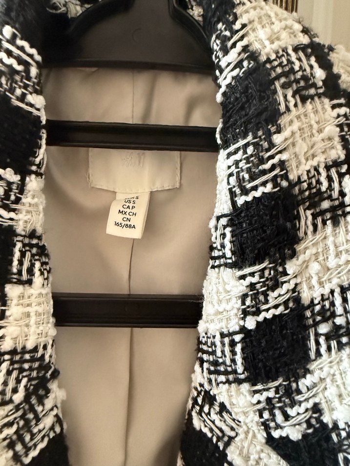 Gri Ekoseli Kadın Blazer Ceket - Görsel 5