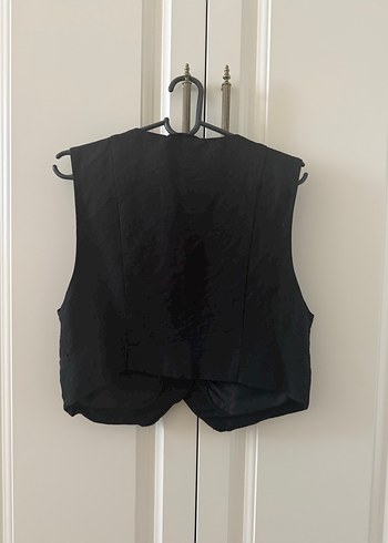 Düğmeli Siyah Kadın Yelek - Görsel 4