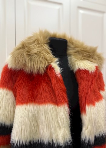 Çizgili Bohem ski kürk - Görsel 6