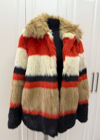 Çizgili Bohem ski kürk - Görsel 5