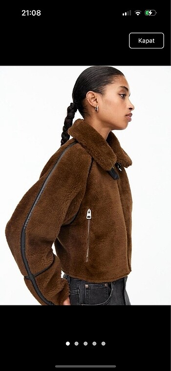 Pull and bear suni kürk ceket