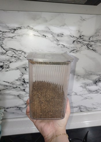 3lü cam görünümlü sert plastik kavonoz seti - Görsel 2