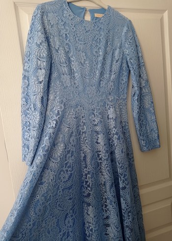 dantelli tesettür elbise - Görsel 5