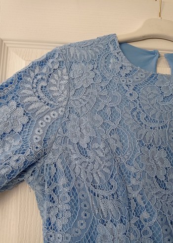 dantelli tesettür elbise - Görsel 3