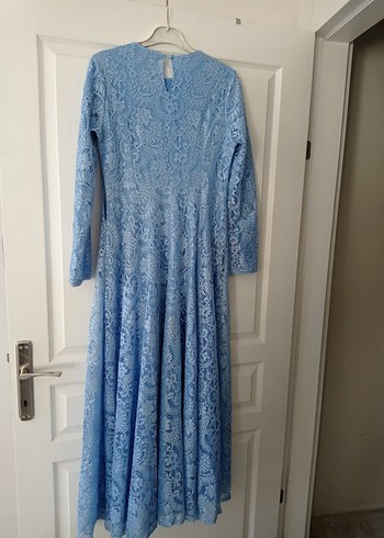 dantelli tesettür elbise - Görsel 2