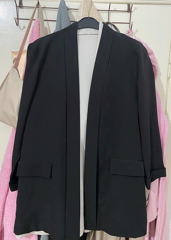 Kadın Siyah Uzun Blazer Ceket