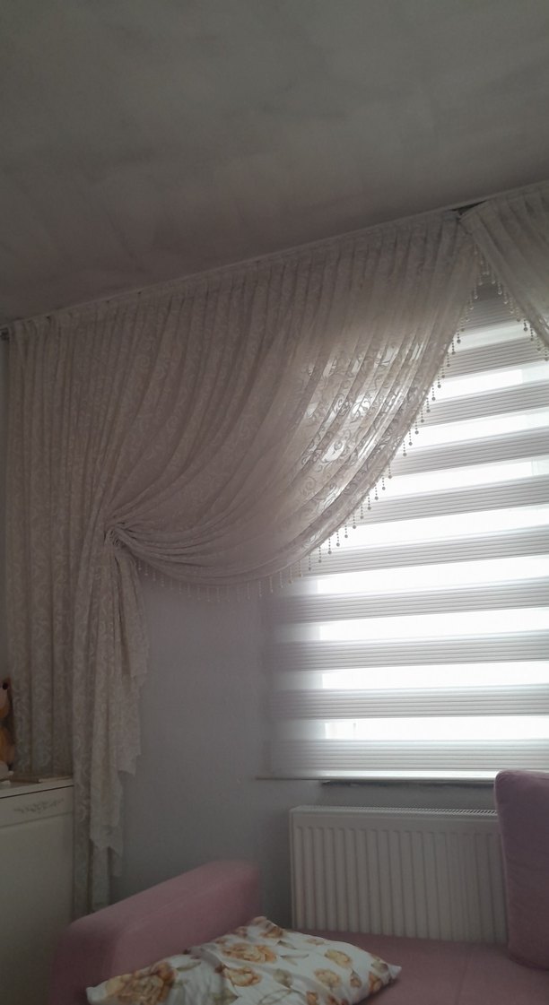 Modern Klasik Beyaz Tül Perde - Görsel 2