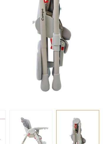 Gri Katlanabilir Mama Sandalyesi - Görsel 3