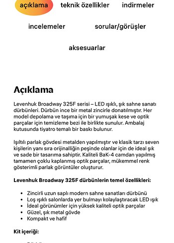 Levenhuk Broadway Opera -Tiyatro Dürbünü - Görsel 6