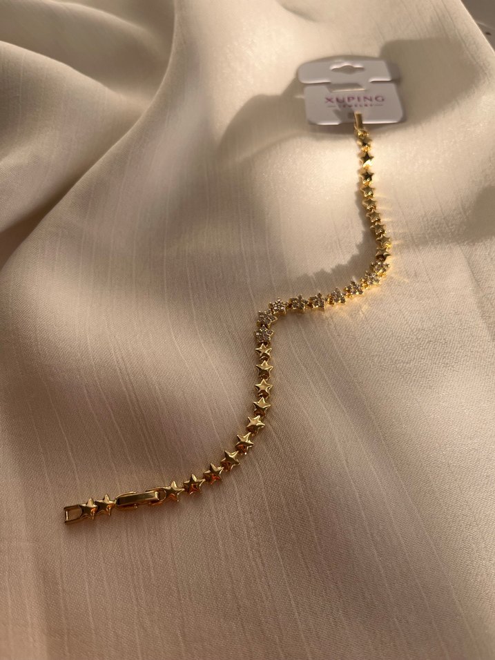 Yıldız Detaylı Zincir Altın Bileklik - Görsel 2