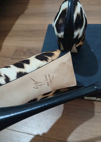 39 Beden kahverengi Renk Kahverengi Leopar Desenli Platform Topuklu Stiletto