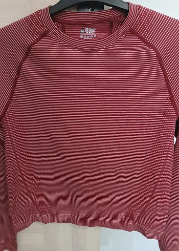 Bordo Uzun Kollu Atletik Üst - Görsel 5