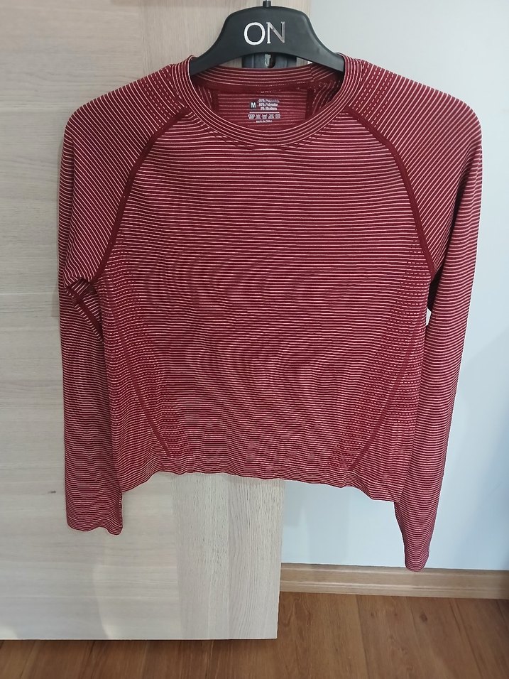 Bordo Uzun Kollu Atletik Üst - Görsel 4