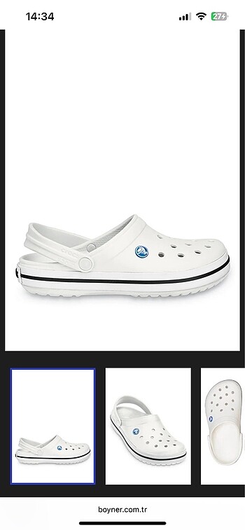 Beyaz crocs terlik
