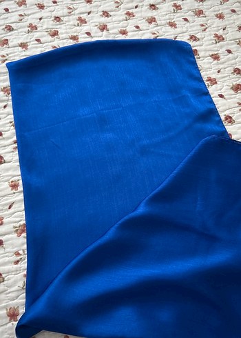 Kadın Mavi Parlak şal - Görsel 2