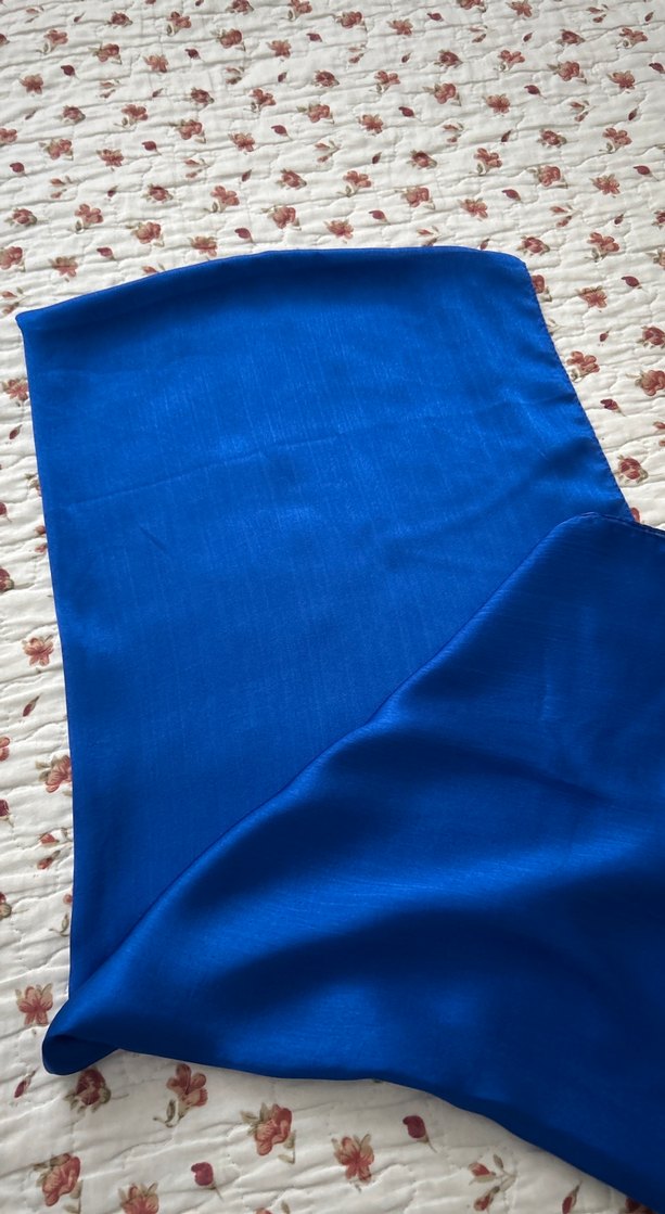 Kadın Mavi Parlak şal - Görsel 2