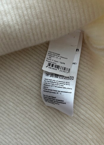 Tereyağ renkli Kadın Örgü Bisiklet Yaka Kazak - Görsel 4