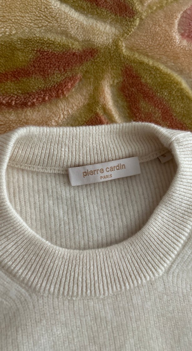 Tereyağ renkli Kadın Örgü Bisiklet Yaka Kazak - Görsel 2