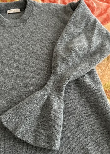 Gri Kadın Triko Kazak - Görsel 4