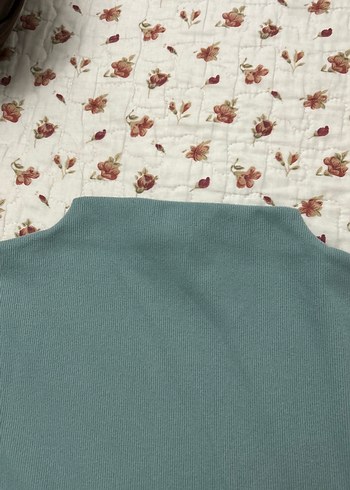 Su yeşili Pamuklu Uzun Kollu Tunik - Görsel 3