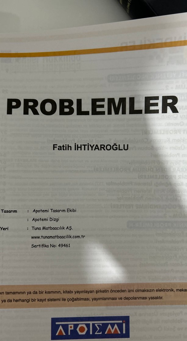 Problemler Soru Bankası - Fatih İhtiyaroğlu - Görsel 4