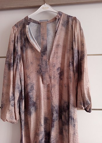 saten ipek kumaş elbise - Görsel 5