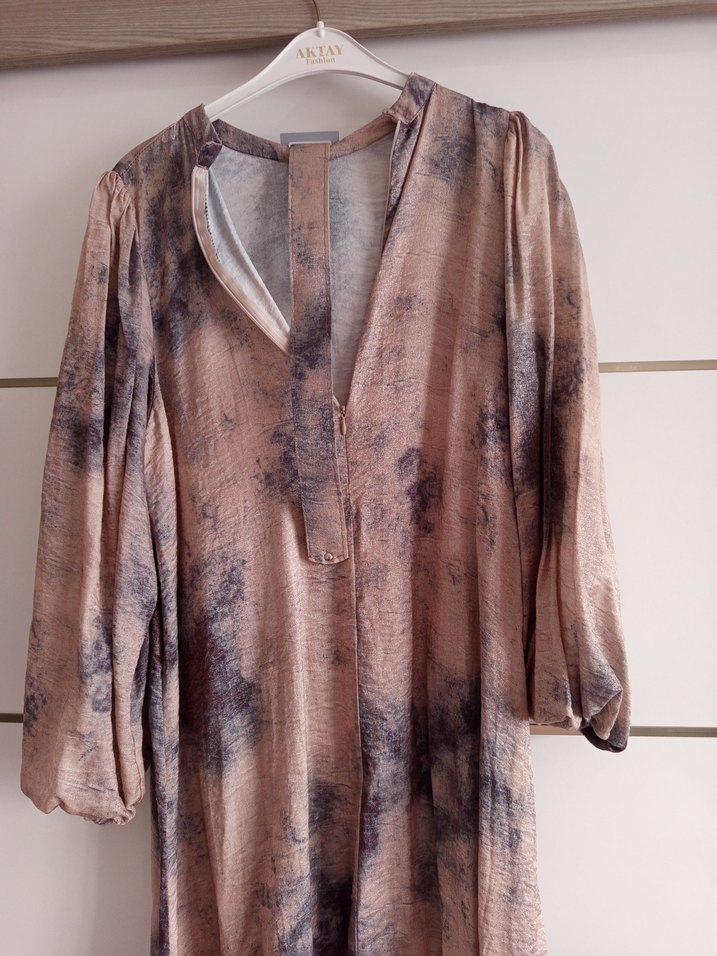 saten ipek kumaş elbise - Görsel 5