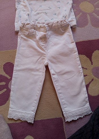 Dantel Yakalı Nakışlı Bebek Kız Kıyafet Takımı - Görsel 7