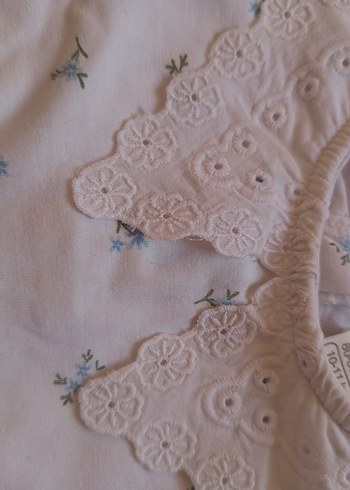 Dantel Yakalı Nakışlı Bebek Kız Kıyafet Takımı - Görsel 5