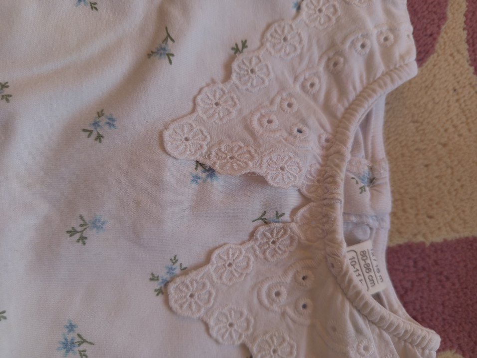 Dantel Yakalı Nakışlı Bebek Kız Kıyafet Takımı - Görsel 5