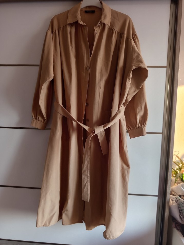 Bej Salaş Keten kap tunik - Görsel 4