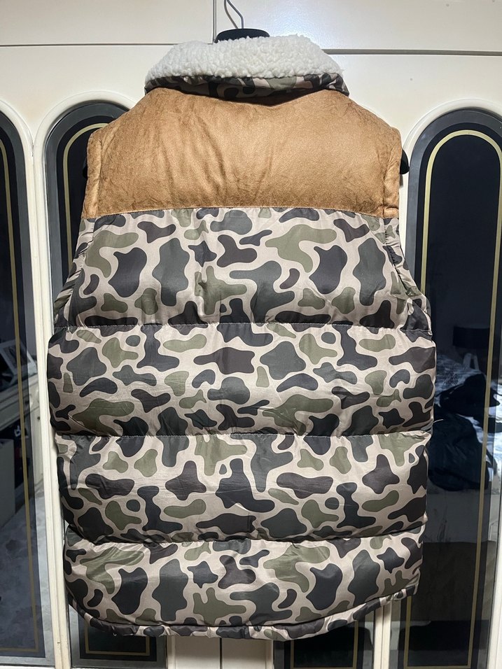 Kürk Detaylı Kamuflaj Desenli Erkek Yelek - Görsel 2