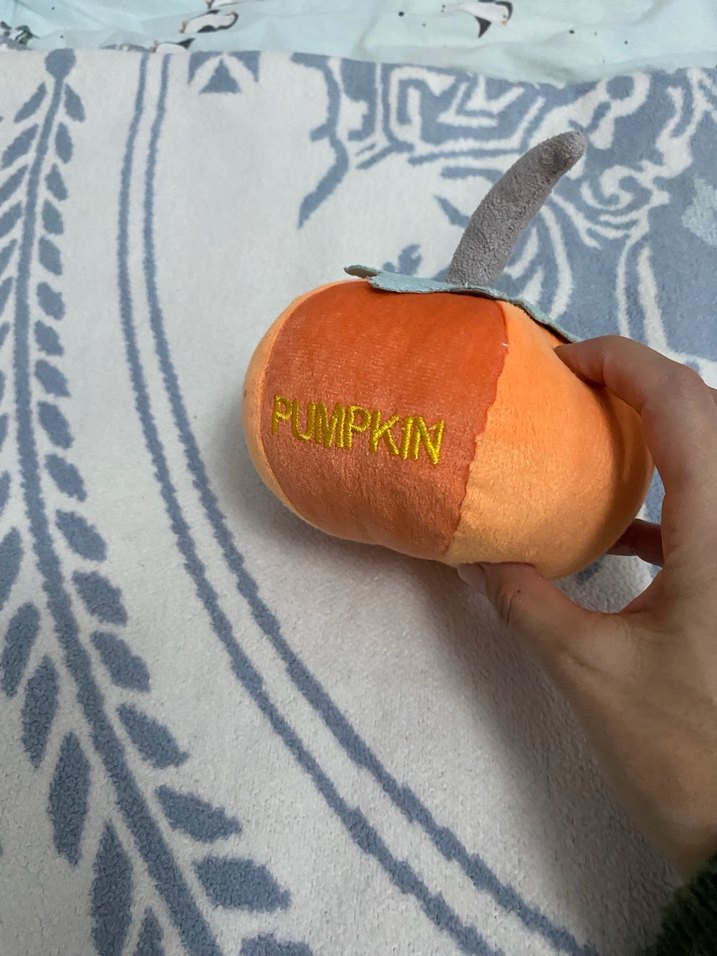 Turuncu Yüzlü Kabak Peluş Oyuncak - Görsel 2